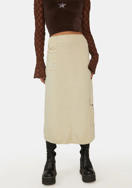 Women's Professional Outfit Y2k Long Cargo Skirt