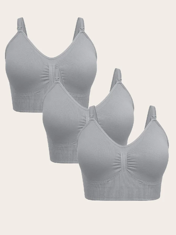 Women's Everyday Apparel Wash Wear Spare® Nursing Bra Pack | Grey