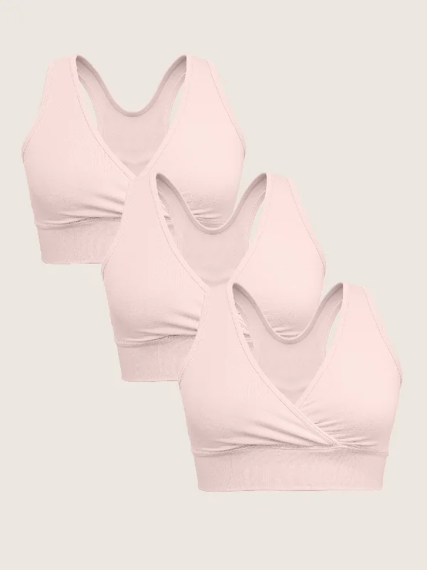 Women's Clothes For The Office Wash Wear Spare® French Terry Nursing Bra Pack | Soft Pink