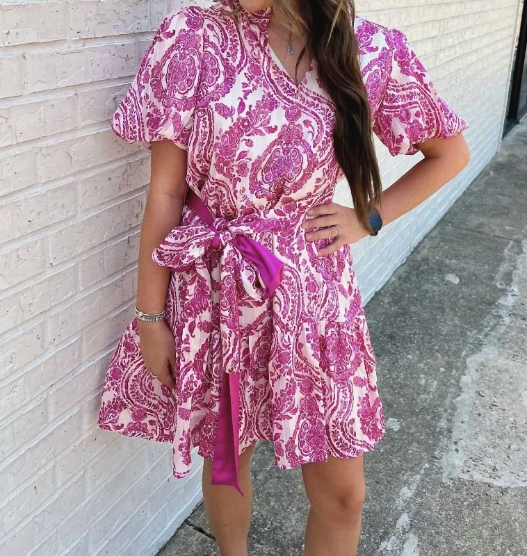 Outfits Ideas Paisley Print Dress In Magenta Paisley