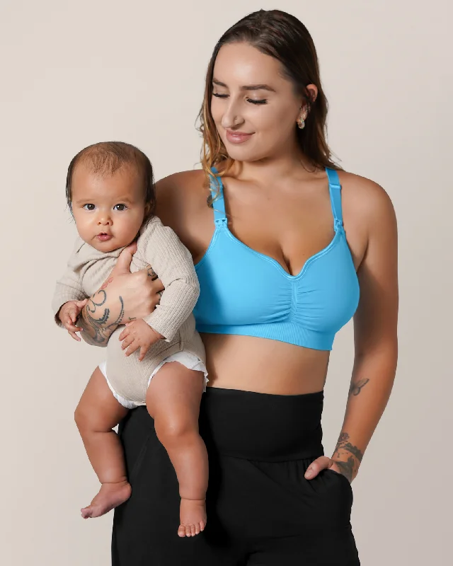 Affordable Women's Garments Tatum Seamless Maternity & Nursing Bralette | Lagoon Blue