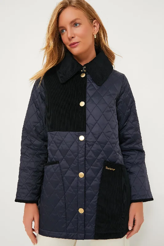 Fashionable Women's Casual Apparel Navy Reeth Quilted Jacket