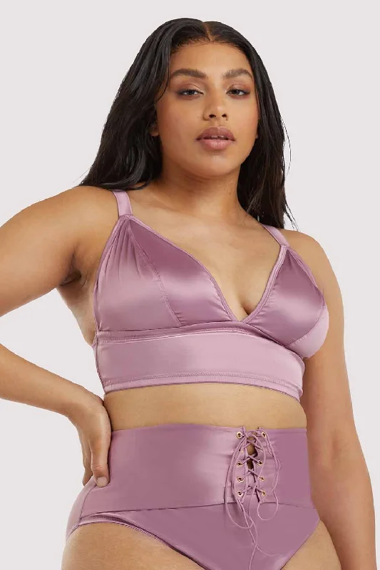 Women's Elegant Outfit Eagan Blush Satin Bralette