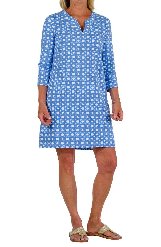 Flash Sale Fever Lucille Boca Grand Cane Print Dress In Blue