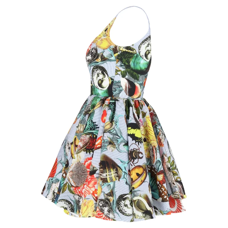 Limited Time Deal Mary Katrantzou Tivolio Shell Print Dress in Multicolor Polyester