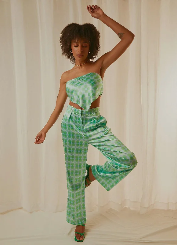 Charming Women's Garments Past Treasures Pants - Seafoam