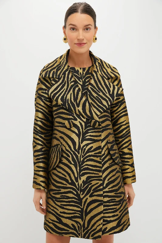 Timeless Women's Clothing Tiger Jacquard Harley Peacoat