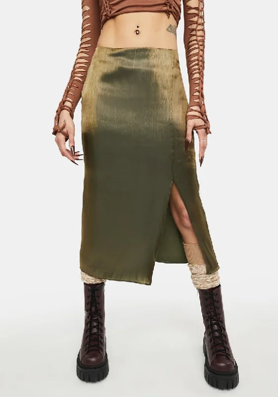 Women's Everyday Apparel Earth Goddess Midi Skirt