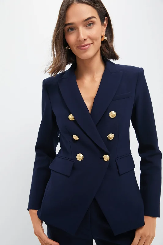 Women's Plus-Size Apparel Navy Miller Dickey Jacket