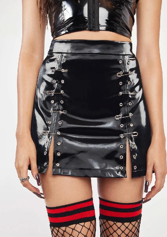 Women's Vintage-Inspired Clothing Without Limits Vinyl Skirt