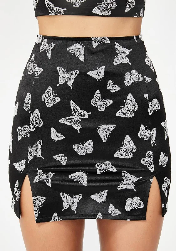 Casual Chic Women's Clothes Butterfly Zaid Skirt