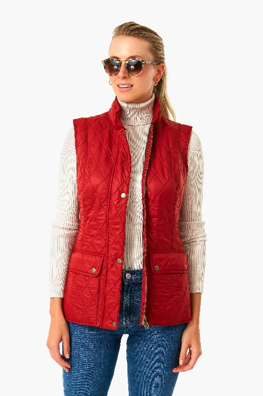 Vintage Clothing For Women Dark Red Wray Gilet