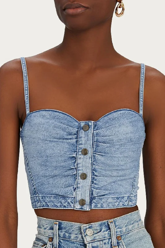 Women's Elegant Clothing Sets Sylvie Bustier In Denim