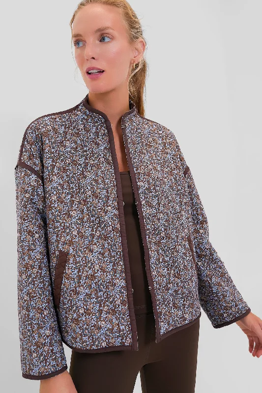 Women's Timeless Attire Reversible Brown Quilted Celeste Jacket