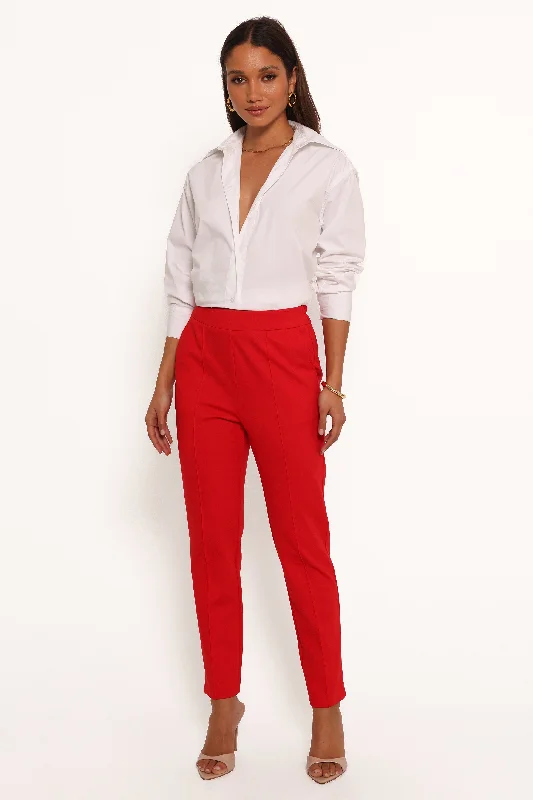 Affordable Women's Garments Martina Pant - Red