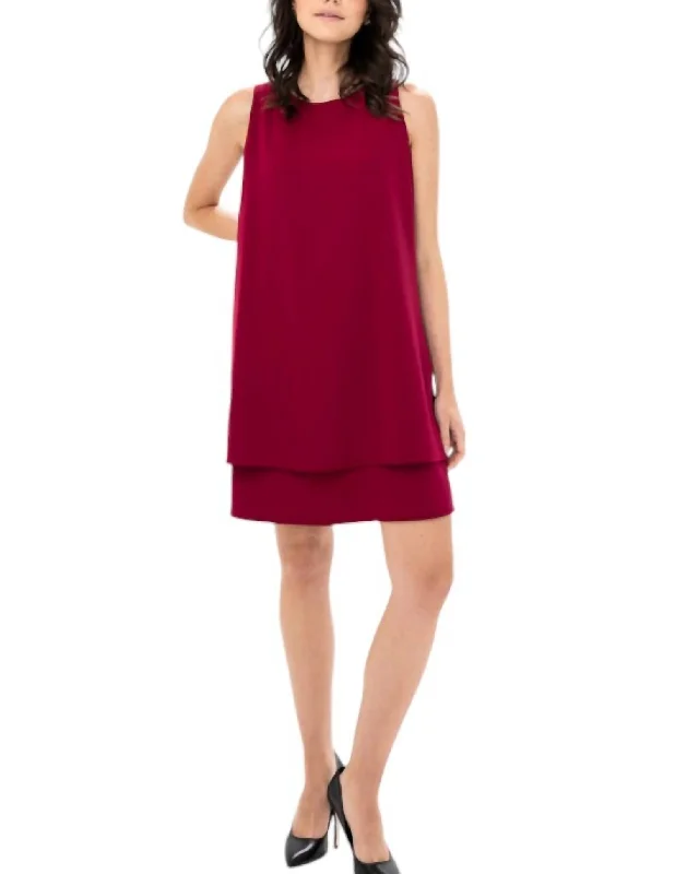 Weekend Sale Double Caver Swing Dress In Beets