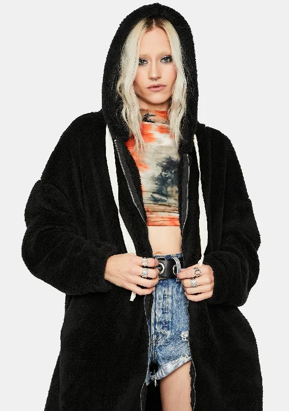 Women's Vacation Garments Hyped Up Longline Teddy Coat