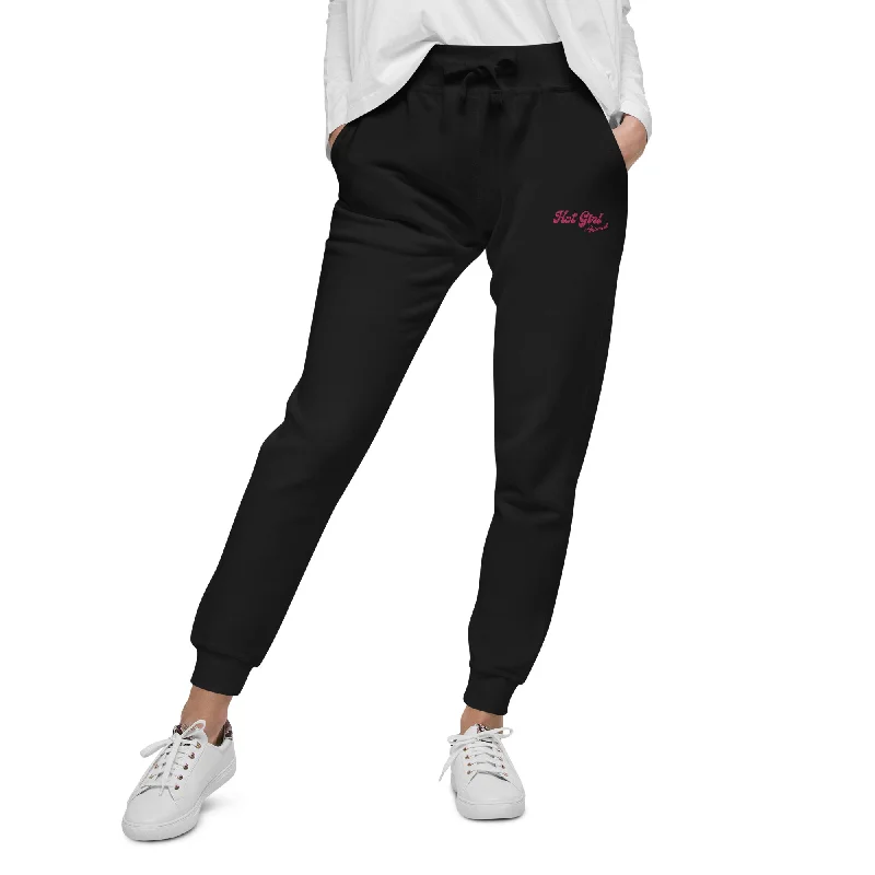 Charming Women's Holiday Apparel Hot Girl Fleece Embroidered Sweatpants