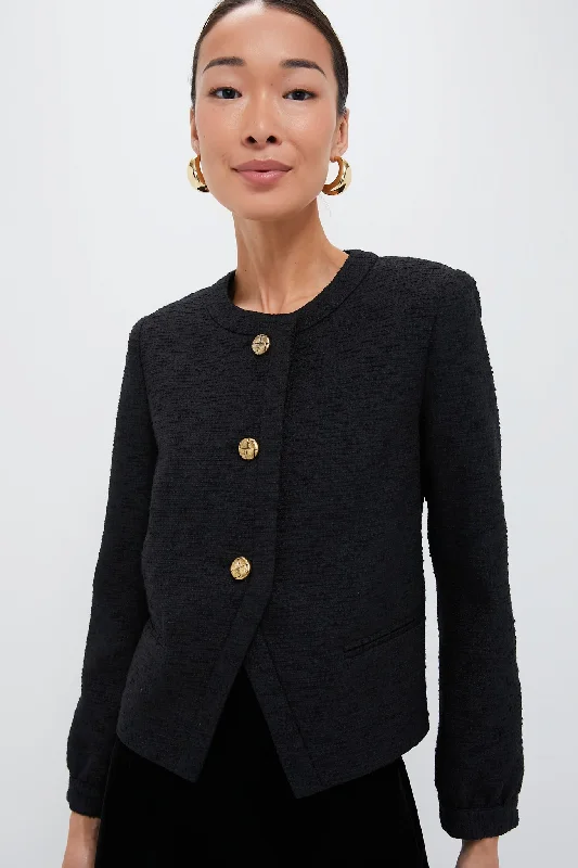 Women's Professional Garments Black Tweed Sommers Jacket