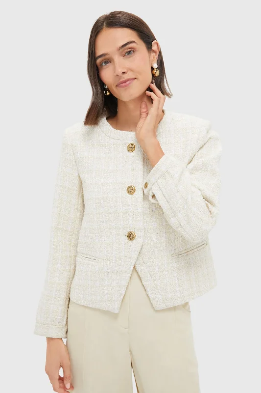 Women's Evening Apparel Cream Tweed Sommers Jacket