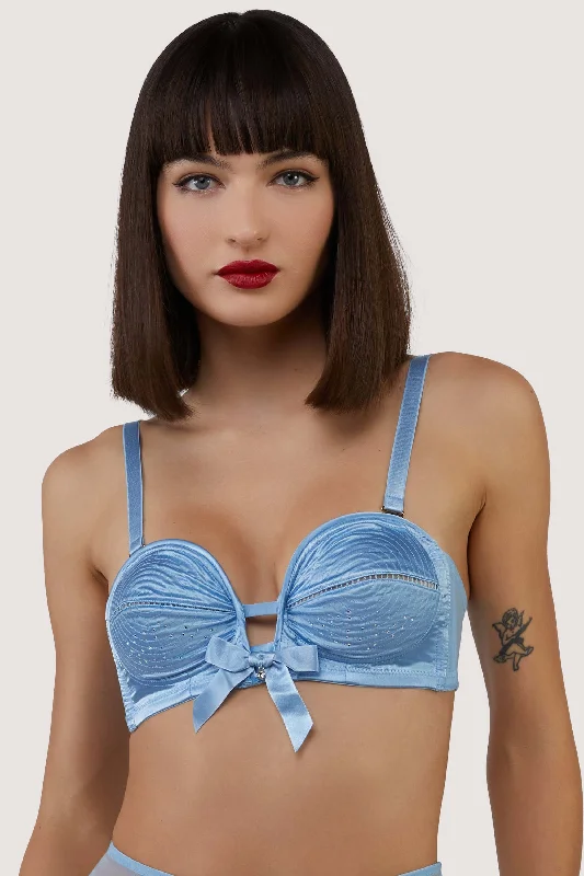 Women's Weekend Outfit Dorothy Baby Blue Diamanté Overwired Bra