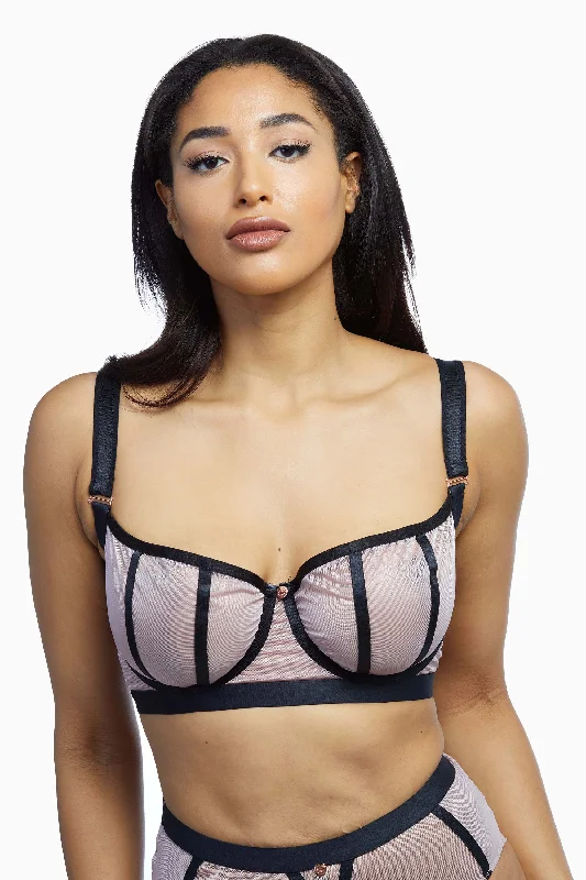 Affordable Women's Outfit Sheer Chic Balcony Bra