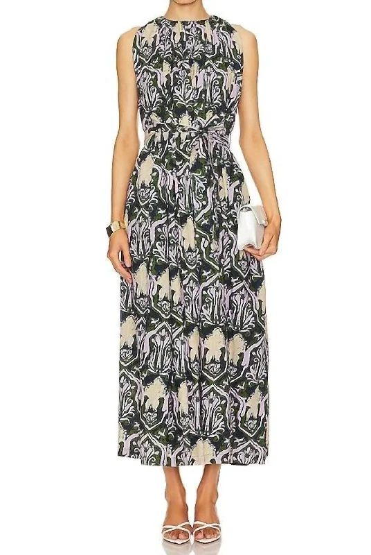 Online Boutique Stores Becca Ankle Dress In Casablanca Print