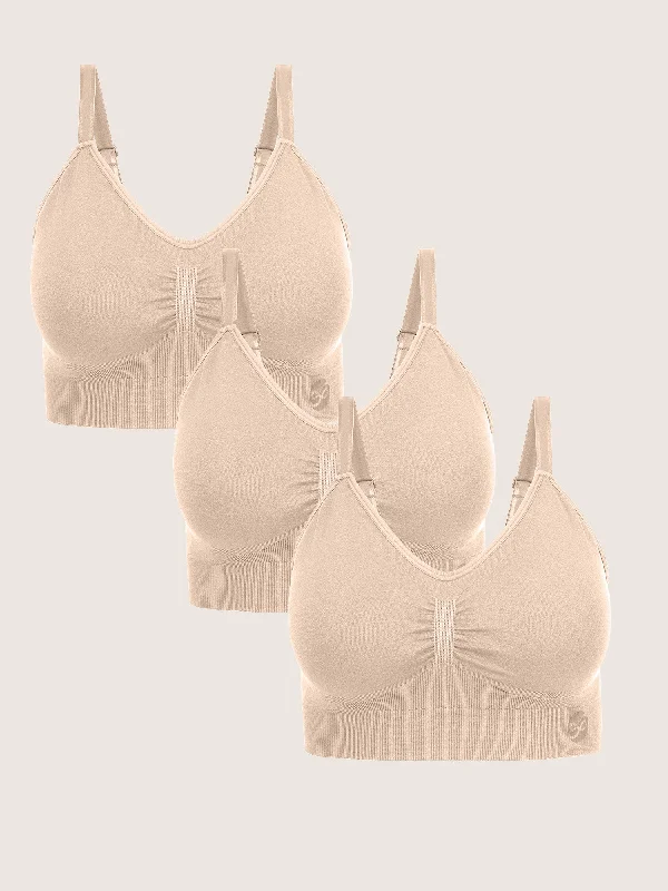 Affordable Luxury Women's Apparel Wash Wear Spare® Nellie Wireless Bra Pack | Beige