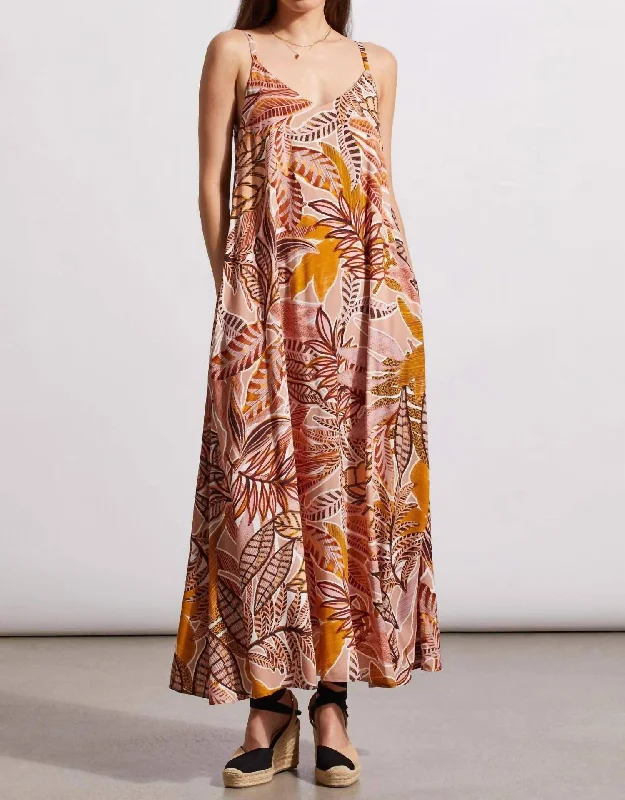 Fashionista Favorites Maxi Flowy Dress In Pink Multi