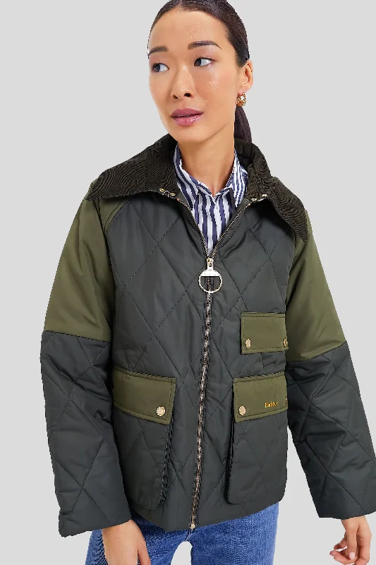 Casual Chic Women's Clothes Olive Milby Quilted Jacket