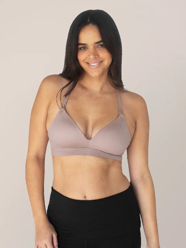 Women's Transitional Outfit Minimalist Hands-Free Pumping & Nursing Bra | Lilac Stone