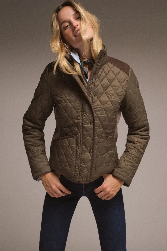 Casual Apparel For Women Winter Moss Highfield Quilted Jacket