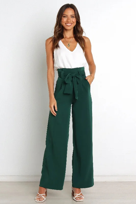 Women's Stylish Casual Garments Kieran Pants - Emerald Green