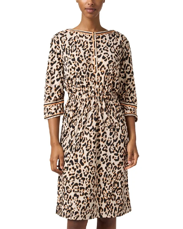 Trendy Street Style Attire Marc Cain Animal Print Dress