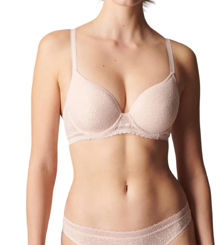 Women's Outerwear Attire Comete Contour Plunge Bra In Peau Rose