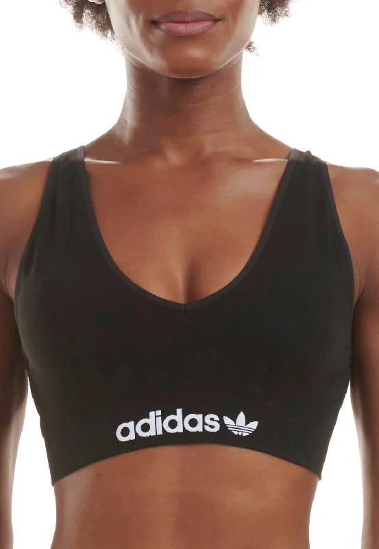 Women's Weekend Outfit Modern Flex Scoop Lower Back Bralette In Black