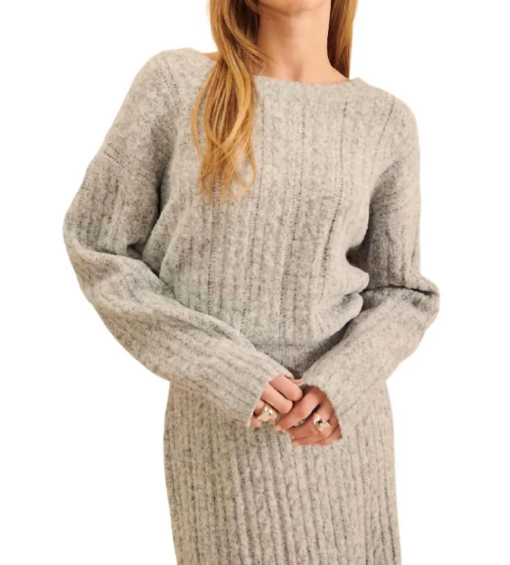 Classic Clothes For Women Chance Sweater In Smokey Cloud