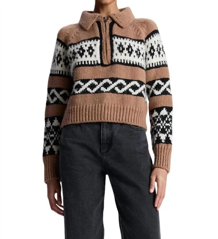 Women's Party Clothes Carter Sweater In Camel Multi