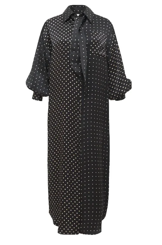 Sale For Women Printed Dress In Multi Dot/black