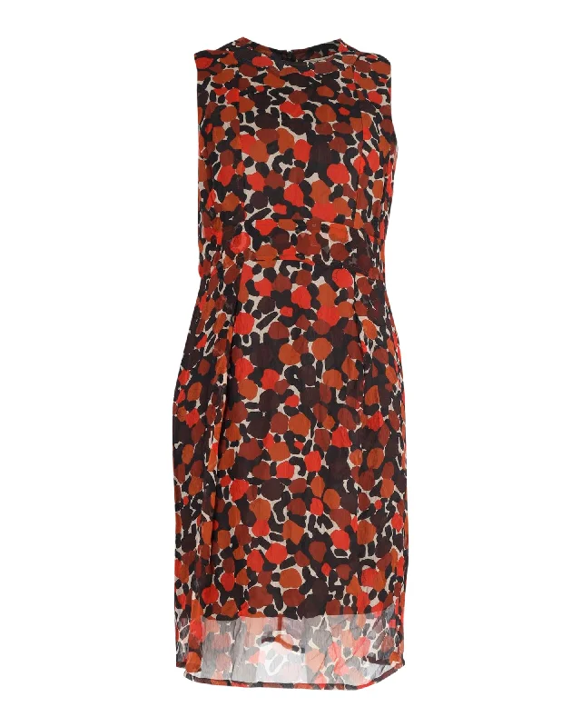 Relaxed Style Burberry Printed Dress in Multicolor Viscose