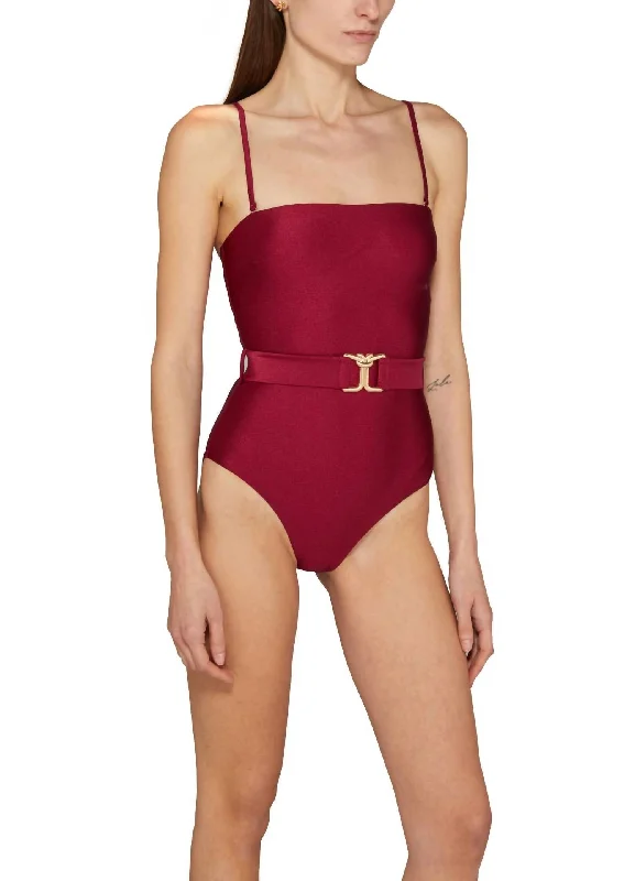 Women's Plus-Size Garments Lexi Bandeau Swimsuit In Ruby