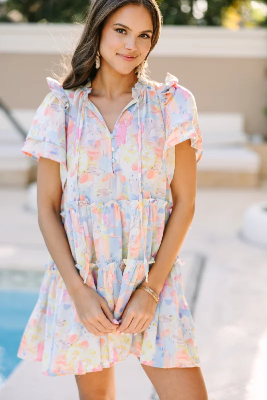 Clothing Store Decision Has Been Made Pink Printed Dress