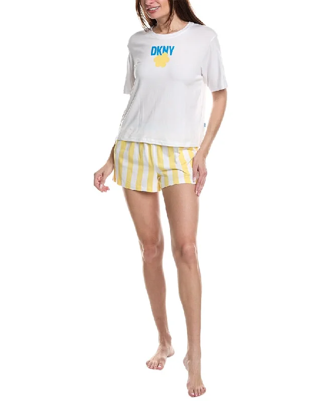 Women's Plus-Size Apparel DKNY 2pc Top & Boxer Sleep Set