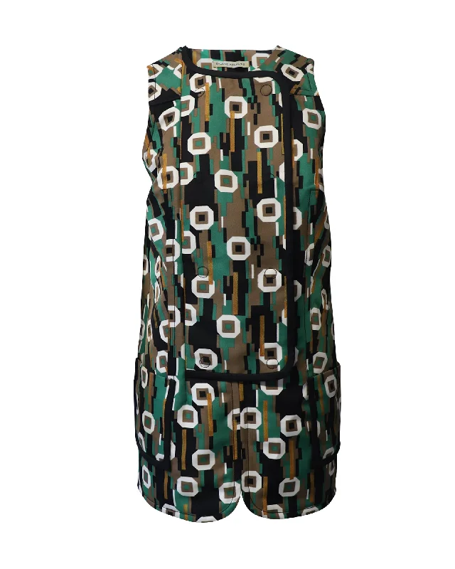 Women Apparel Balenciaga Printed Dress in Multicolour Polyester