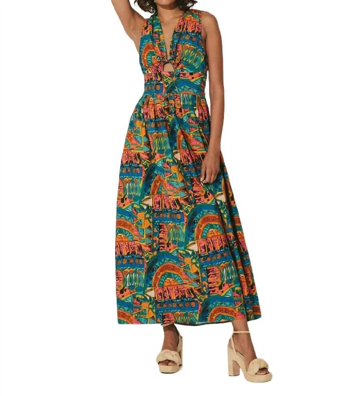 Versatile Outfits Ayanna Ankle Dress In Paradiso