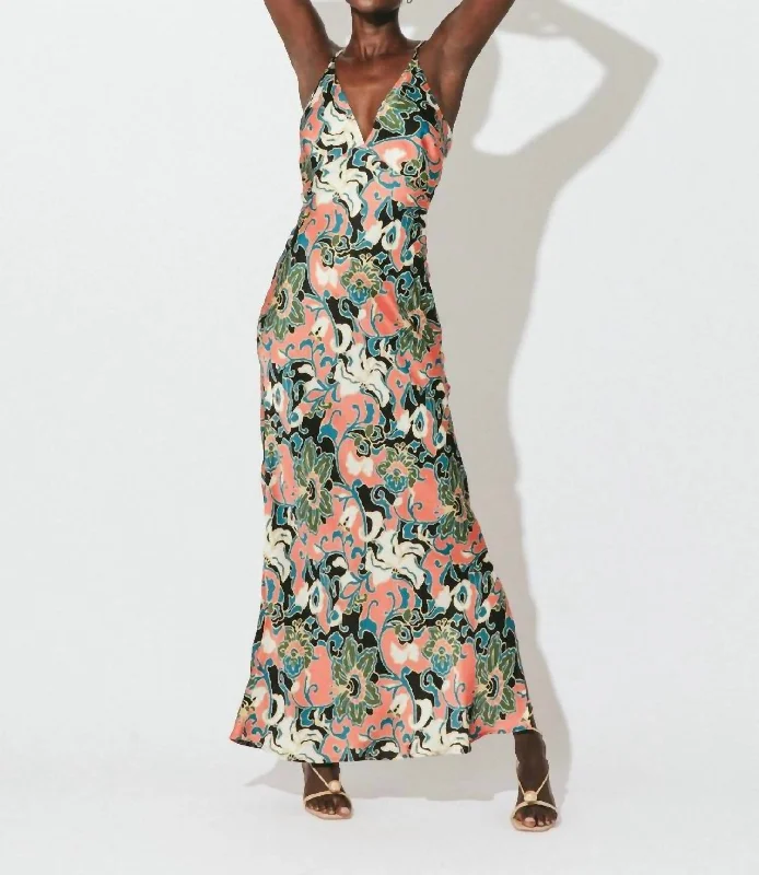 Extreme Clearance Deals Cadence Printed Ankle Dress In Gypsy Bloom