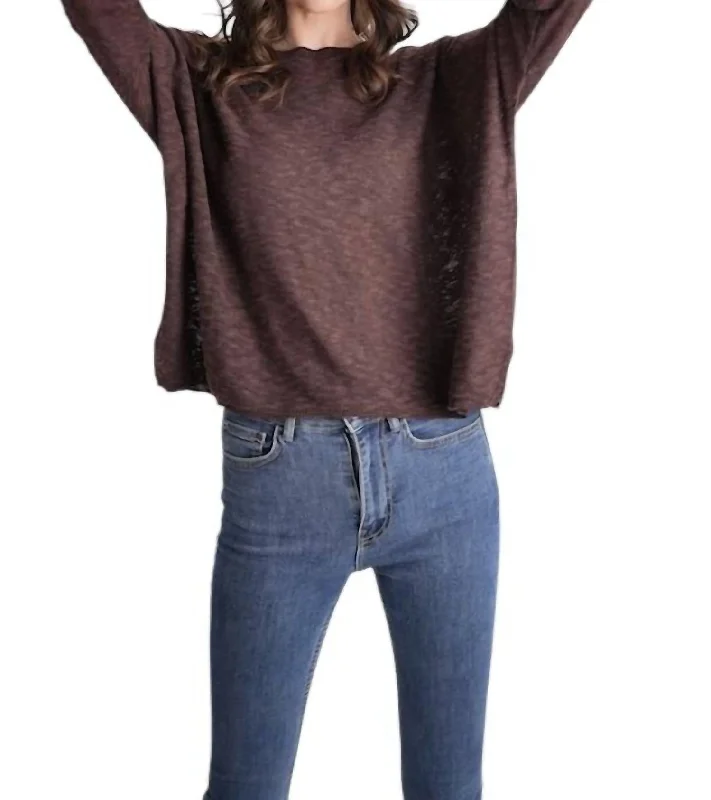 Affordable Women's Clothing Sandcastle Sweater In Chocolate