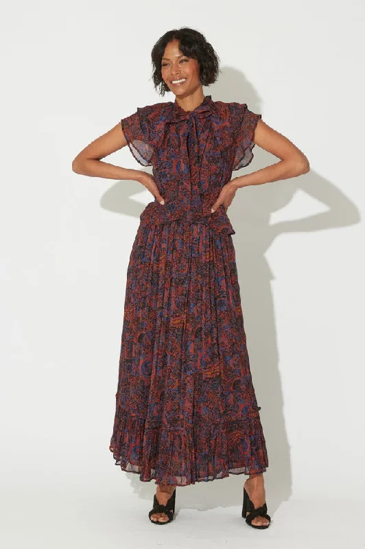 Discover Promotions Cleobella Nicolette Ankle Dress in Retrograde Paisley