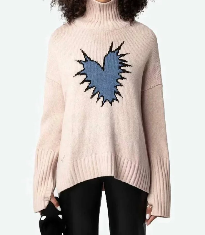 Women's Luxury Attire Alma We Heart Spike Sweater In Sweet