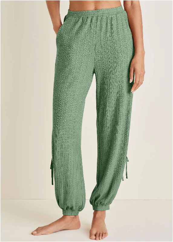 Affordable Luxury Women's Garments Brunch Knit Joggers - Basil